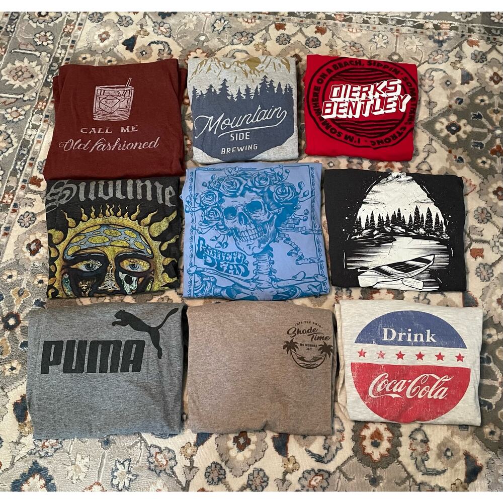 T-shirts bundle, including band t-shirts